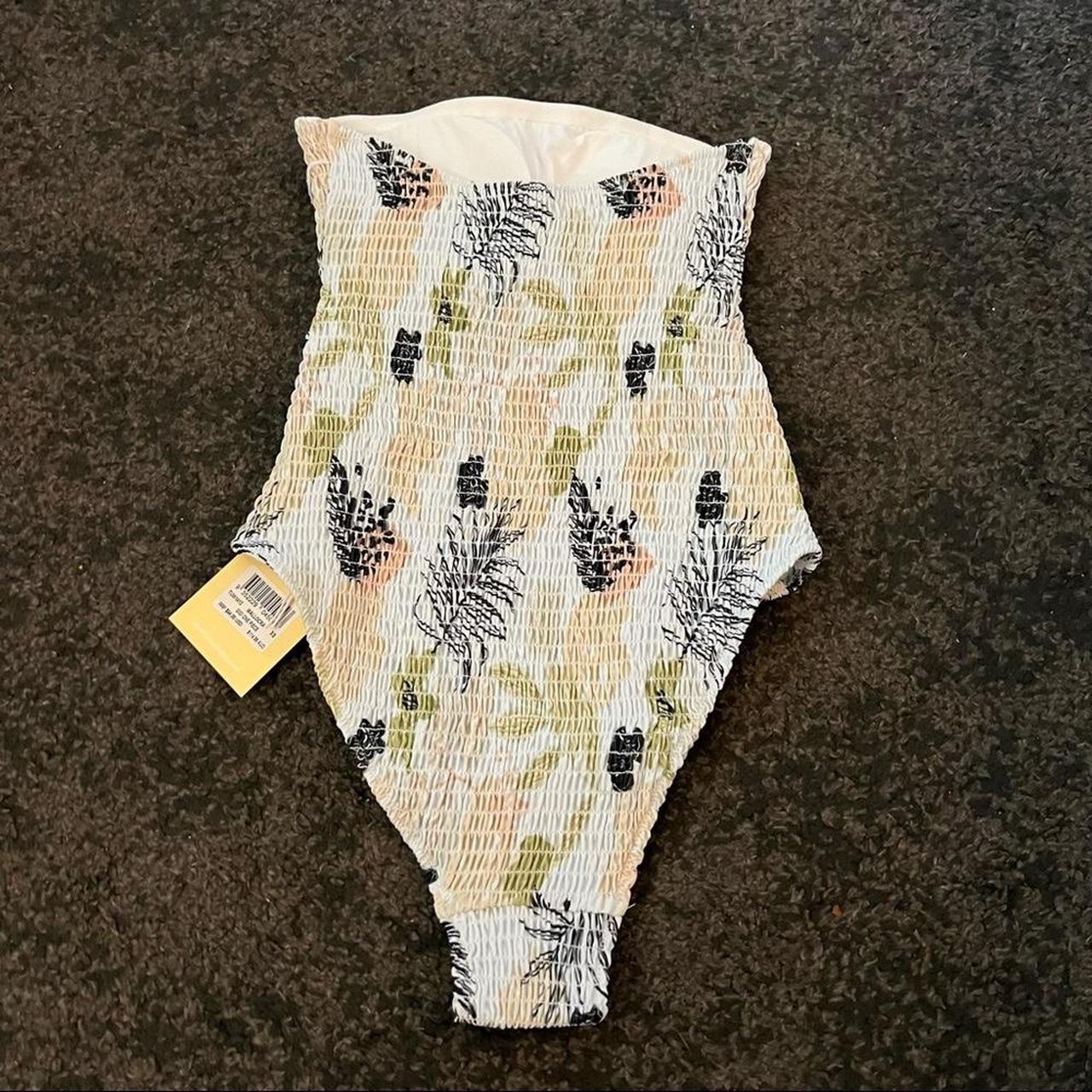 charlie holiday smocked tropical gigi one piece... - Depop