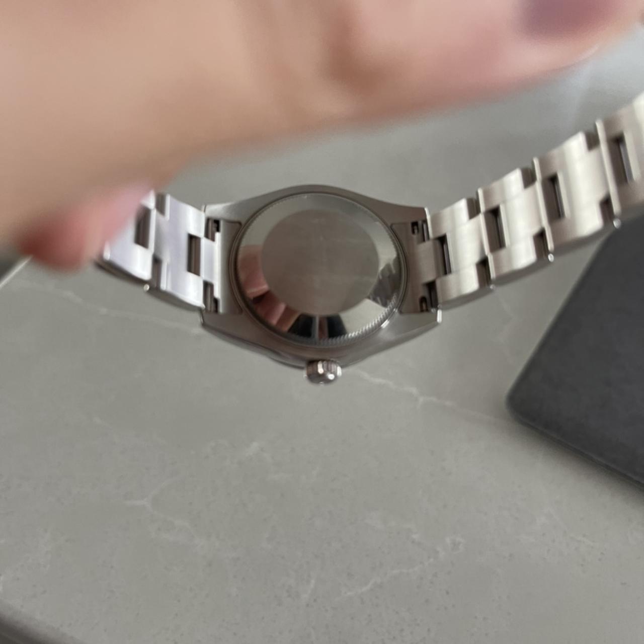 Rolex Women's Silver and Brown Watch (4)