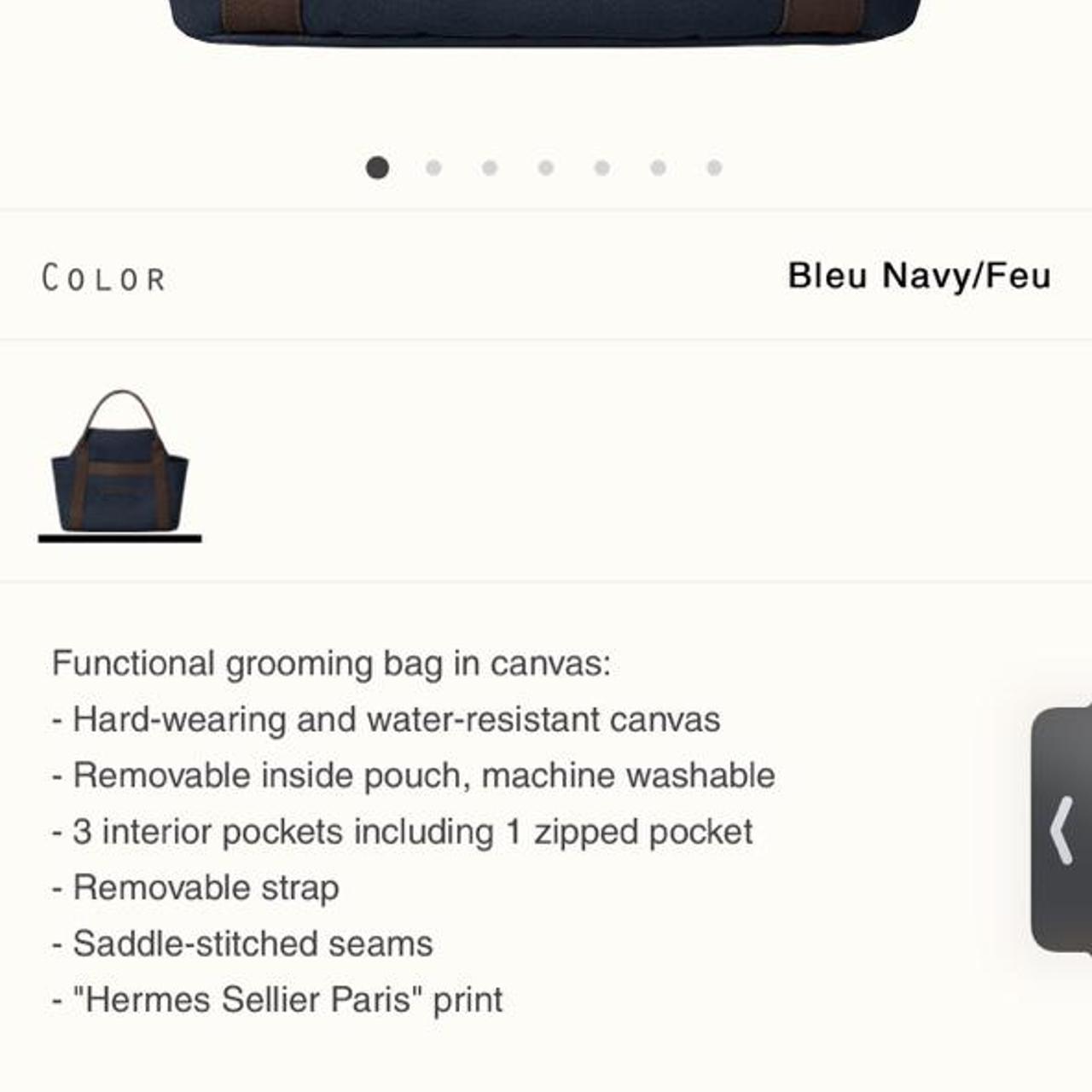 Bonhams : HERMÈS KHAKI CANVAS THE GROOMING BAG