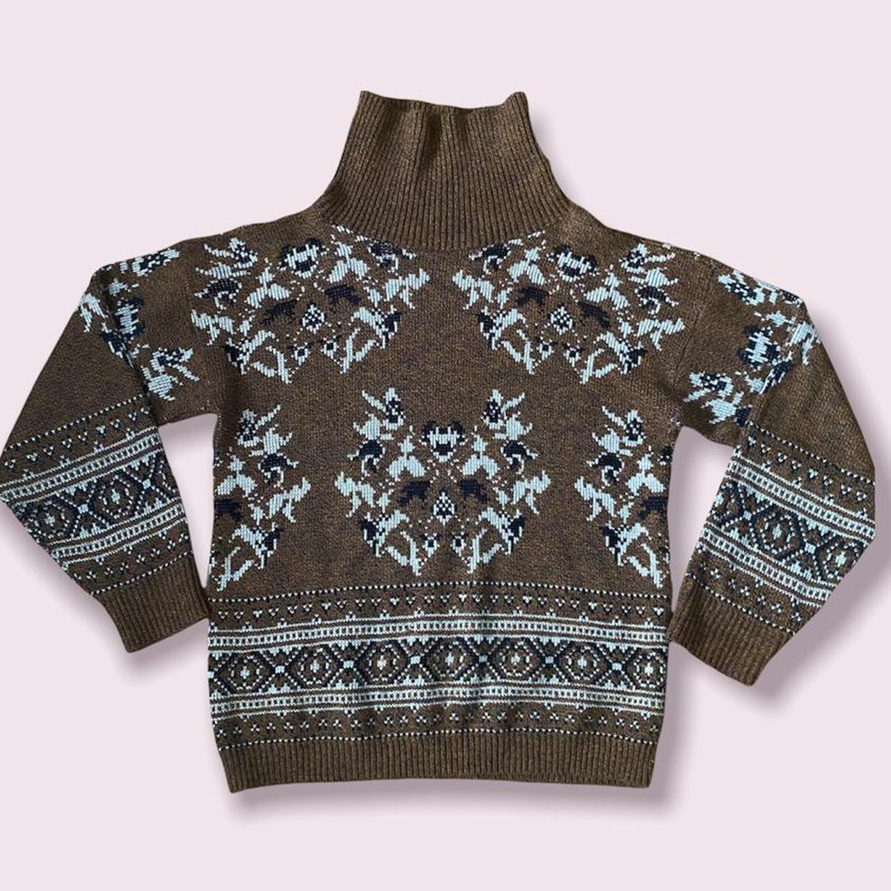 Product Image 1 - brown sparkly turtleneck knit christmas