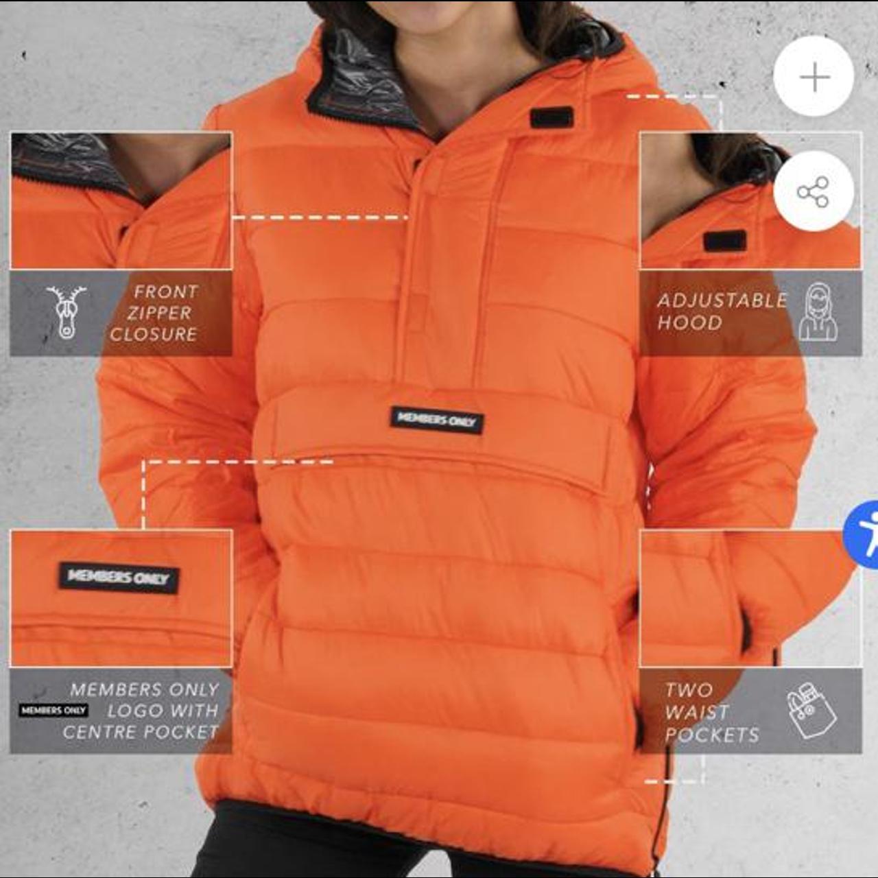 Product Image 3 - members only orange pullover puffer