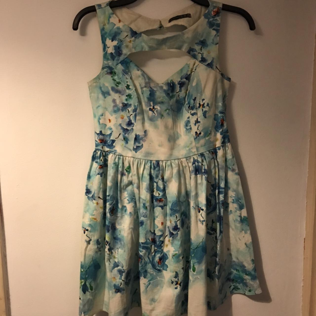 Primark Women's Blue and White Dress | Depop