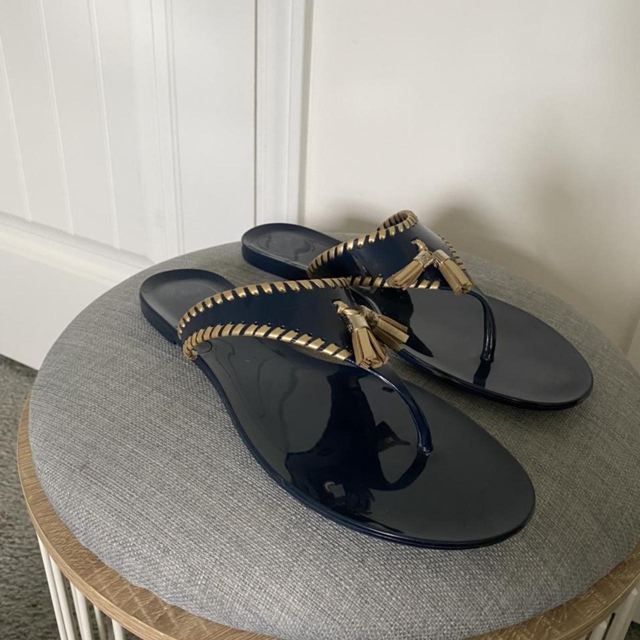 Jack rogers navy hot sale and gold