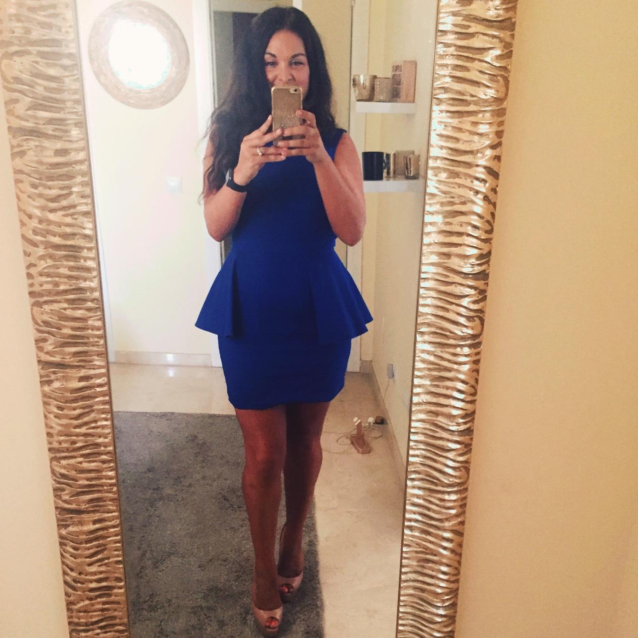 Royal blue peplum outlet dress