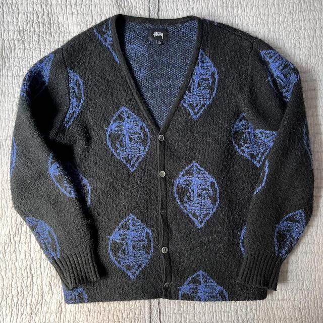 Stussy Mask Mohair Cardigan Size Small A stussy... - Depop