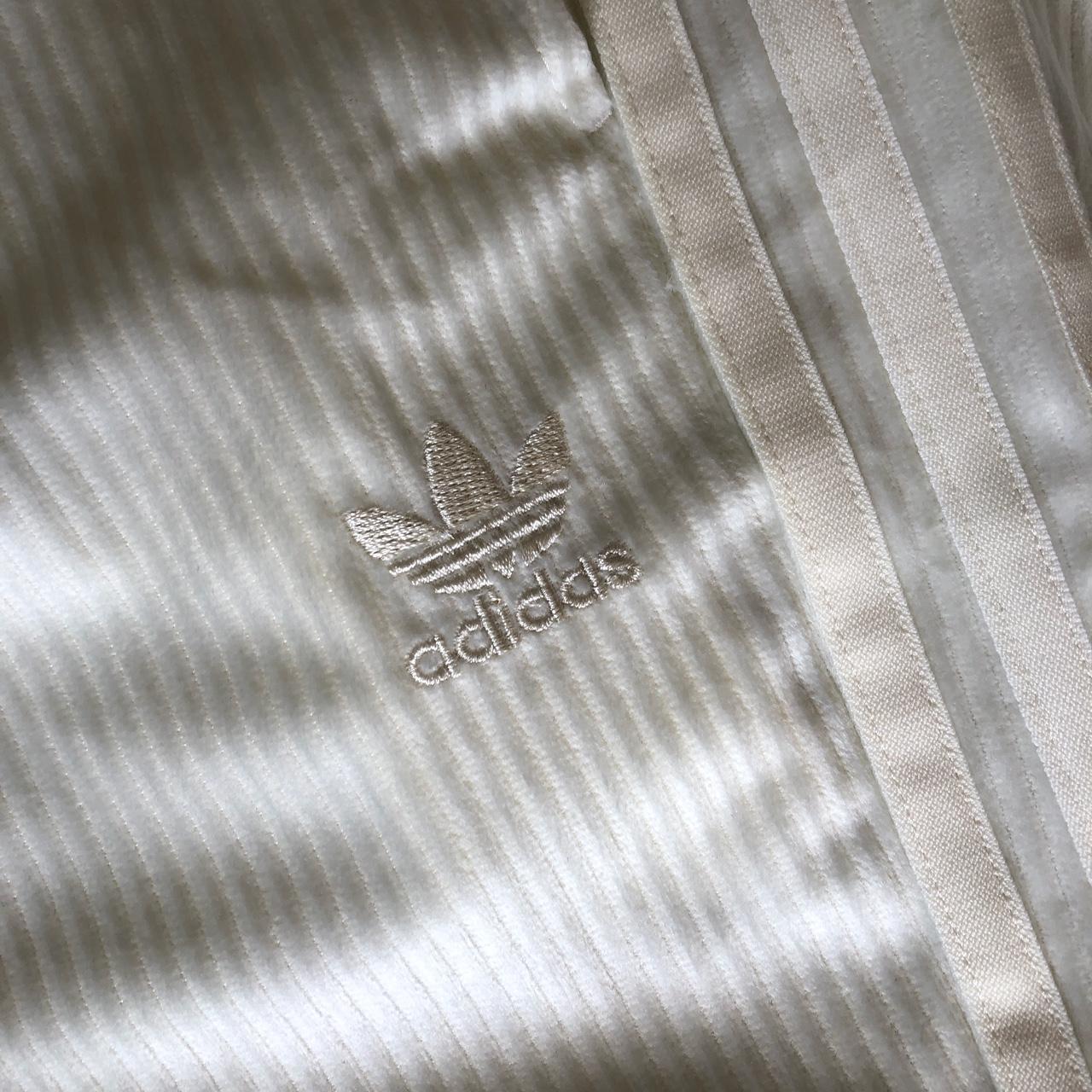 Adidas tracksuit velvet feel/look Cream colour Size... Depop