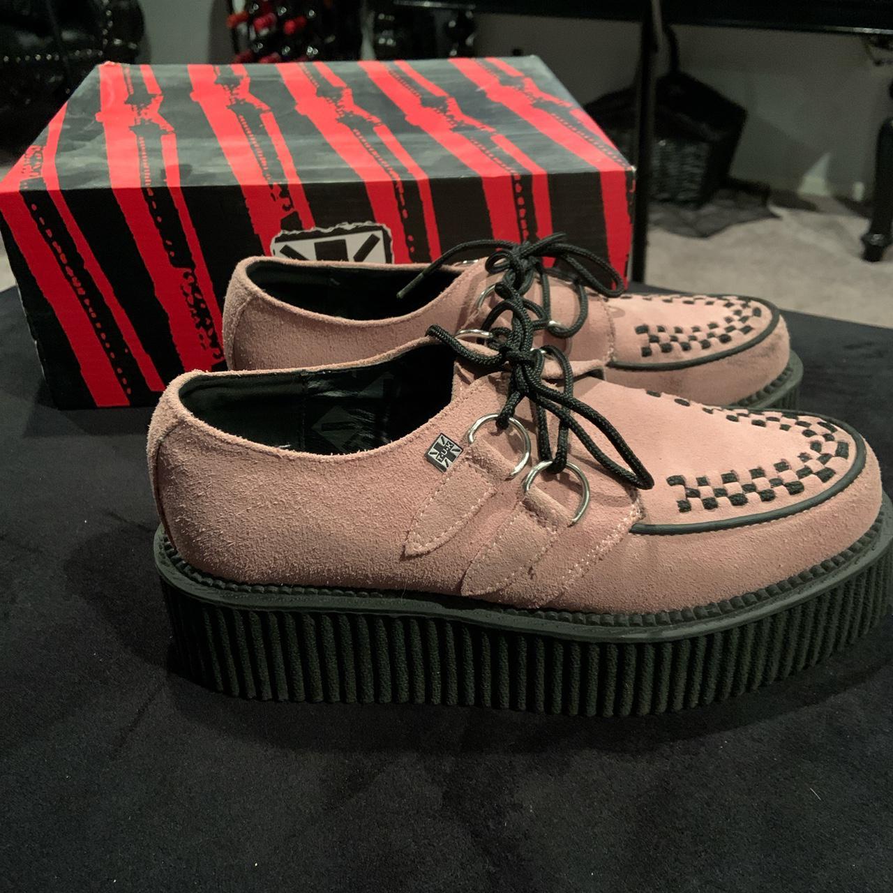 T.U.K creepers 🌹 pink suede mondo creepers 🌹 2inch... Depop