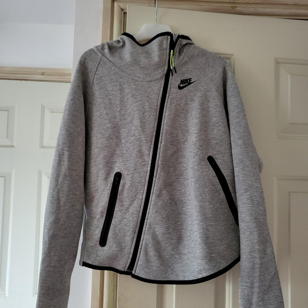 nike diagonal zip hoodie