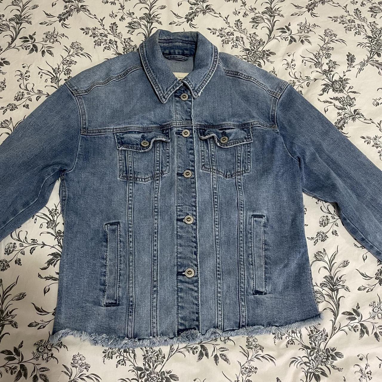 hollister embroidered denim jacket