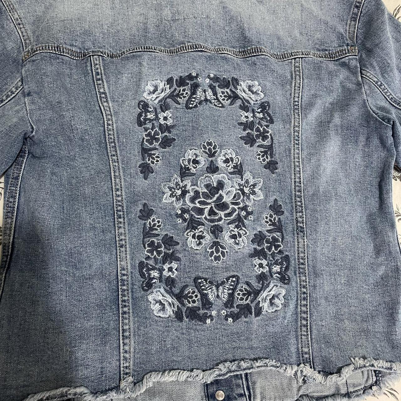 hollister embroidered denim jacket