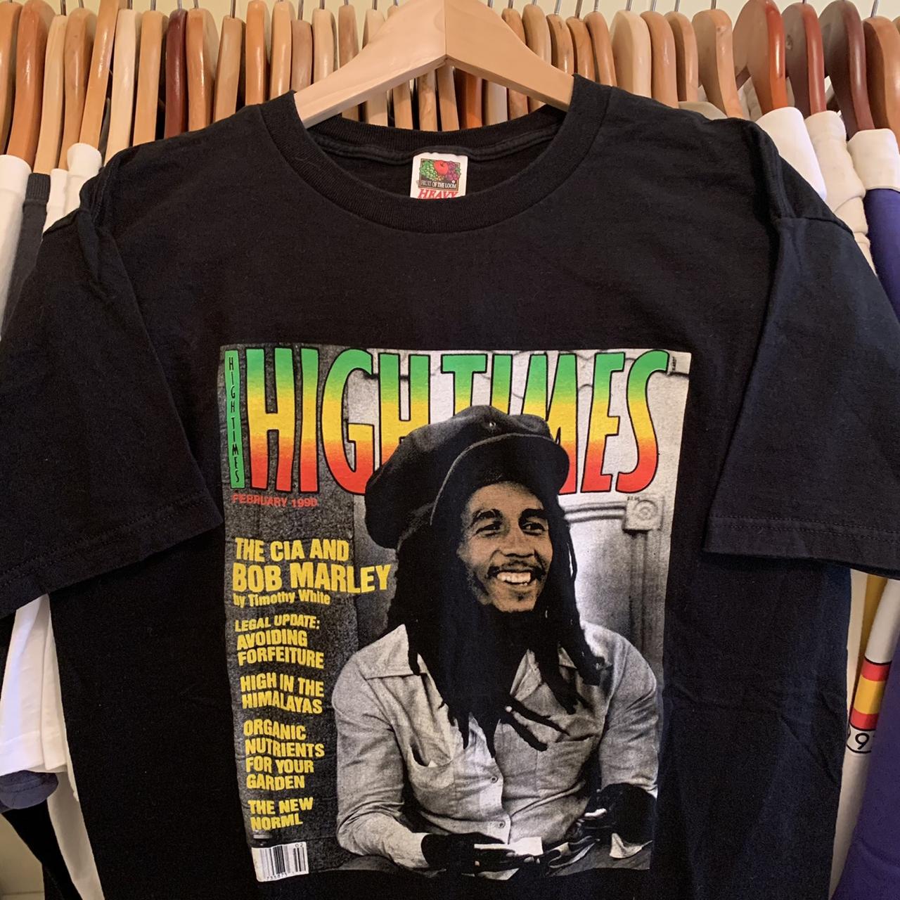 Vintage 2000 Bob Marley High Times Tee Flawless... - Depop