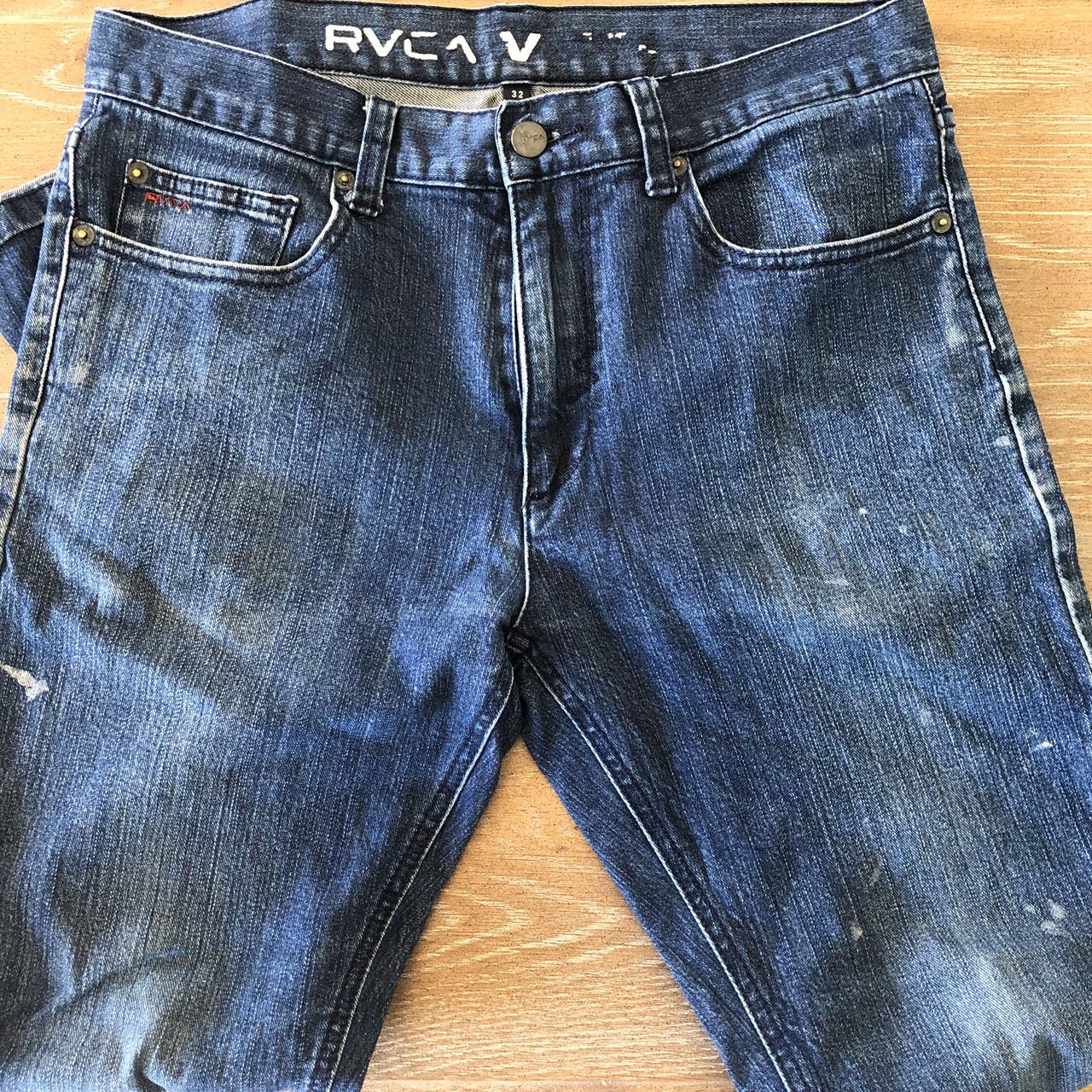 RVCA blue jeans Slight paint damage gives ‘em a lil... - Depop