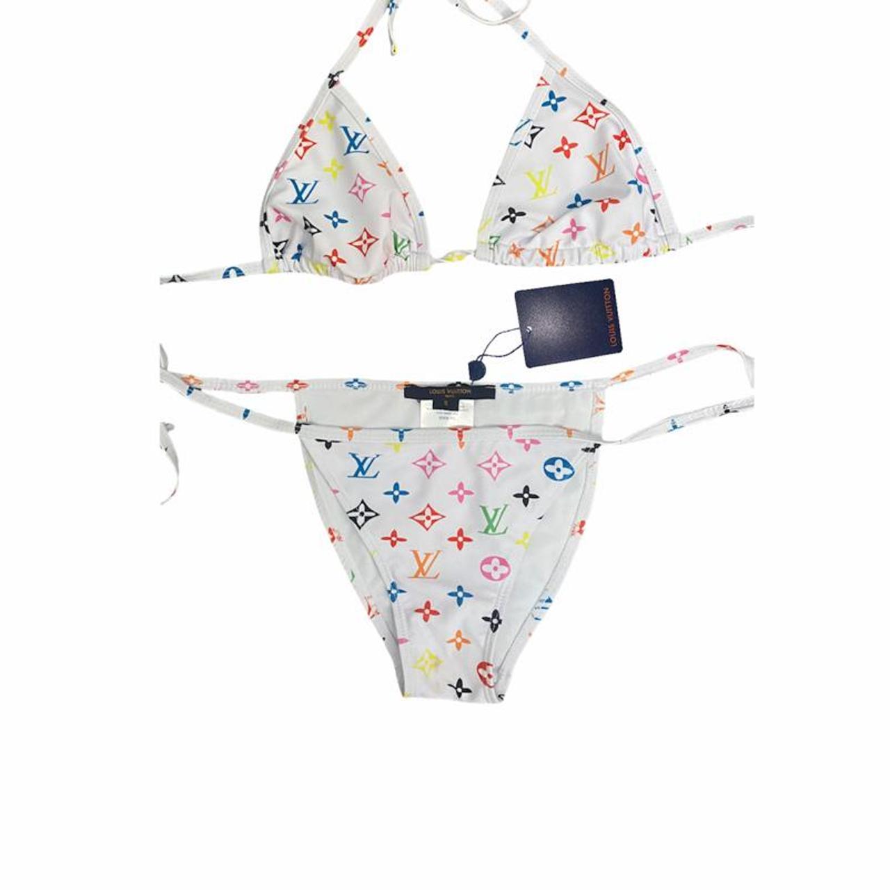 Louis Vuitton LV Monogram White 2 Pieces Bikini Set - USALast