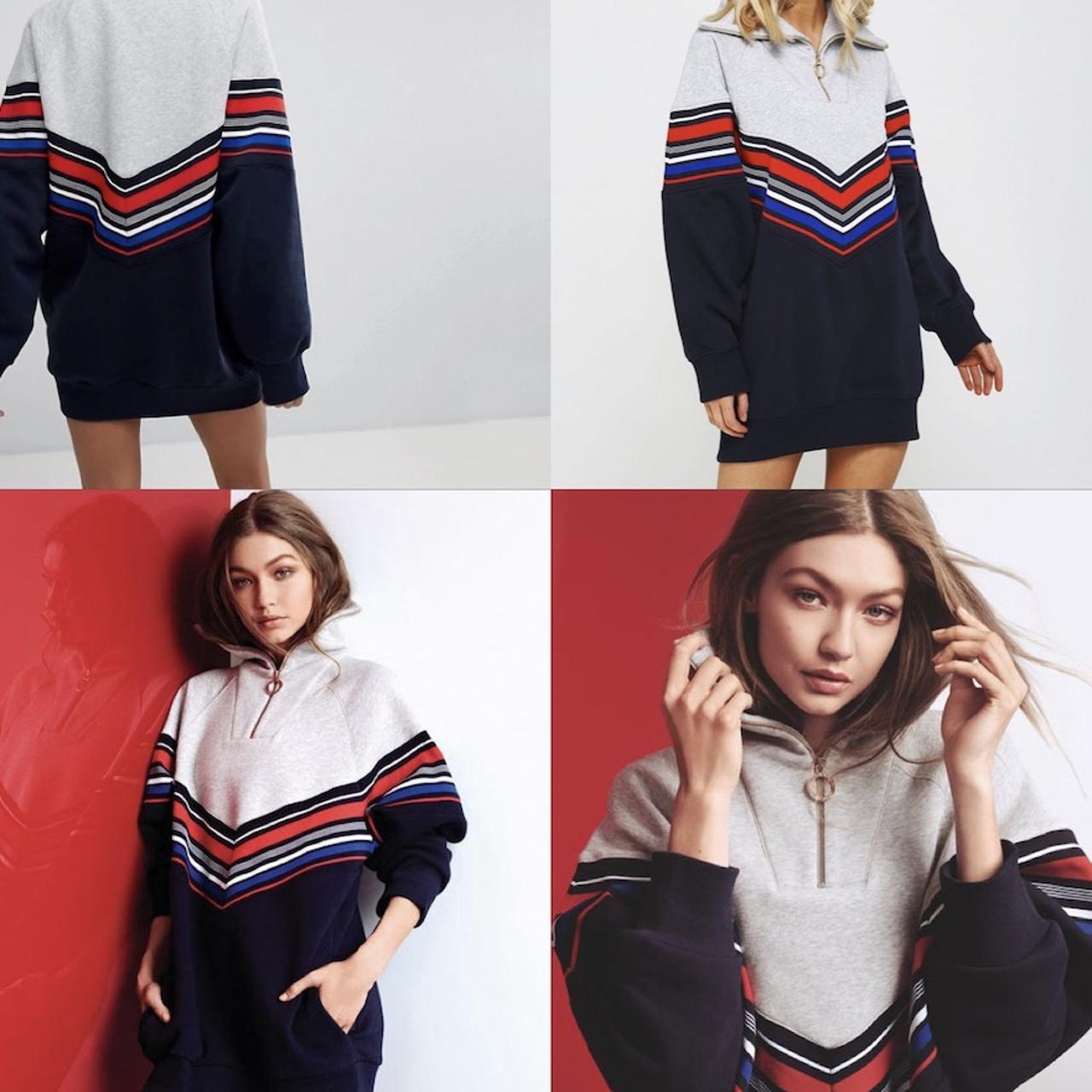 GIGI HADID X TOMMY HILFIGER racer sweatshirt