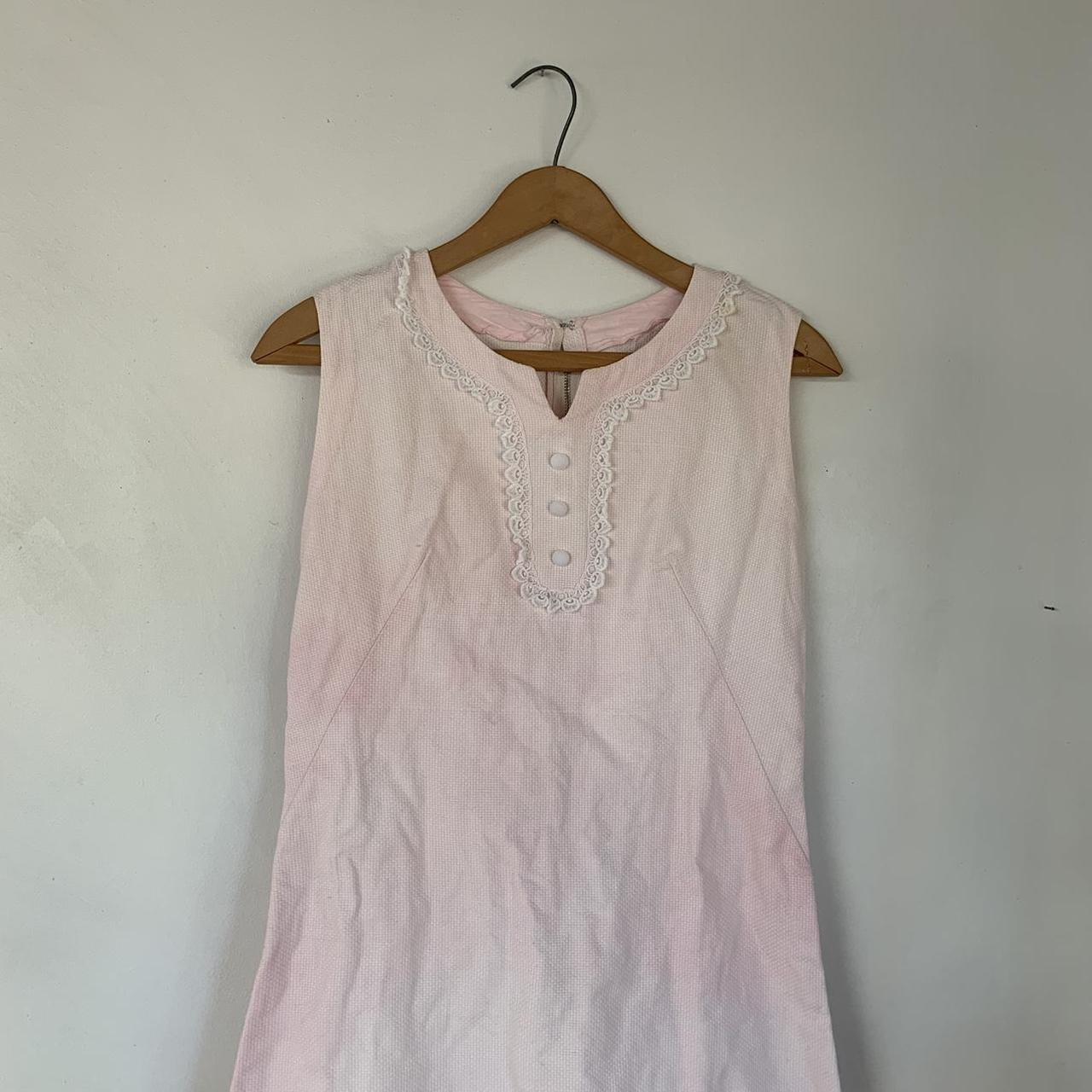 Vintage 1960s powder pink shift dress! Material is a... - Depop