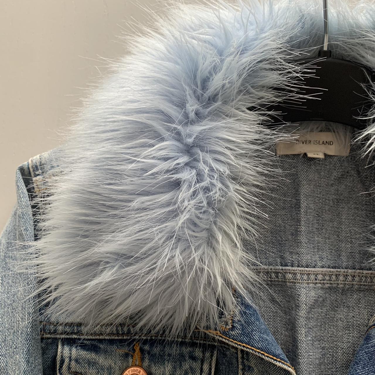 River island cheap denim fur jacket