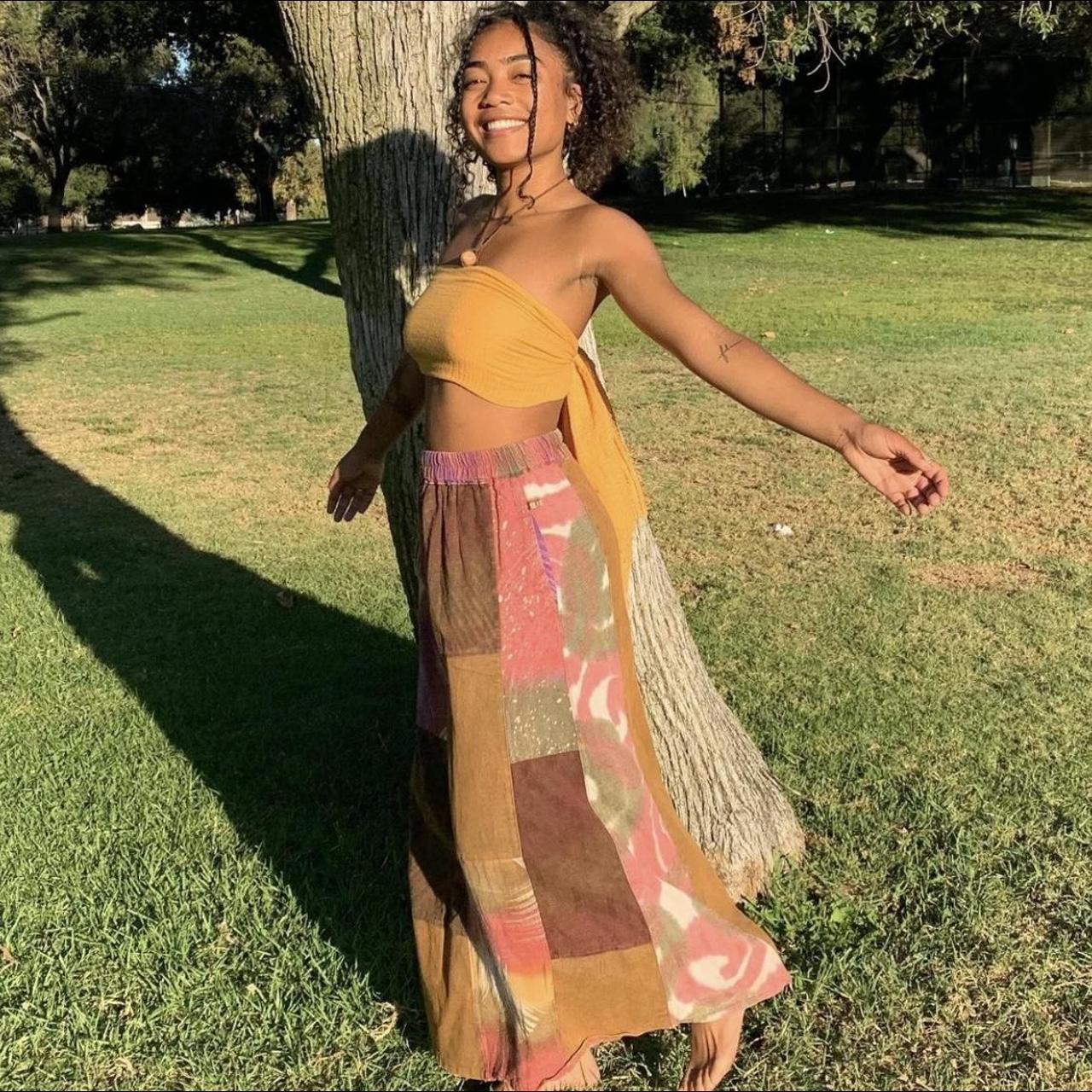 Beautiful handmade patchwork maxi skirt!! 💖Made by... - Depop
