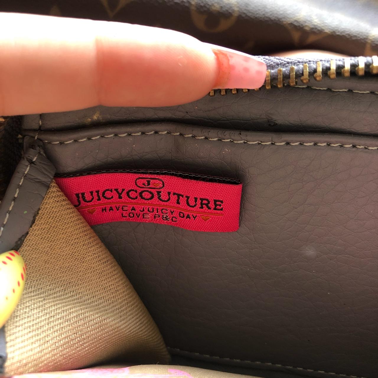 Juicy Couture Women's Pink and Grey Bag | Depop