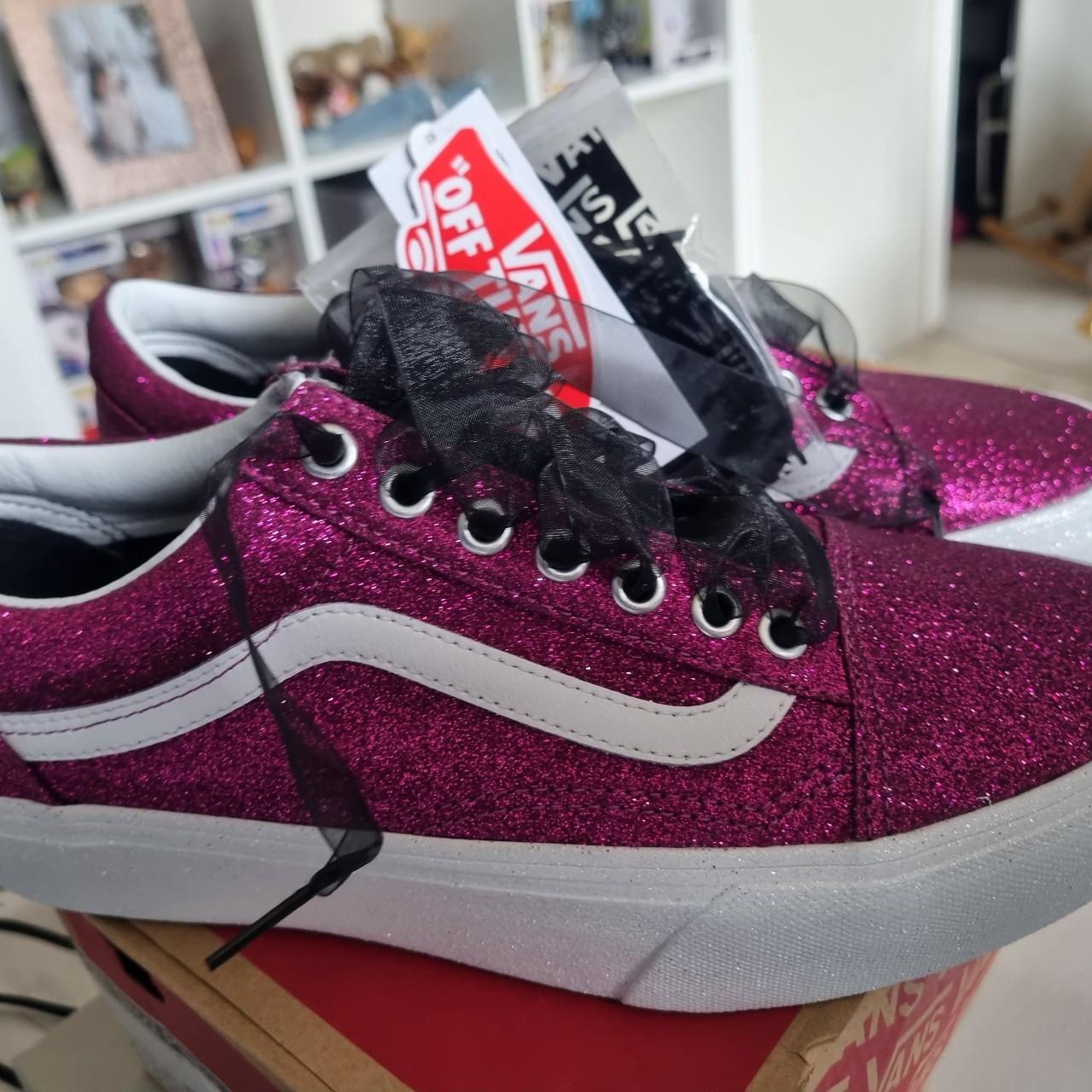 vans glitter platform shoes