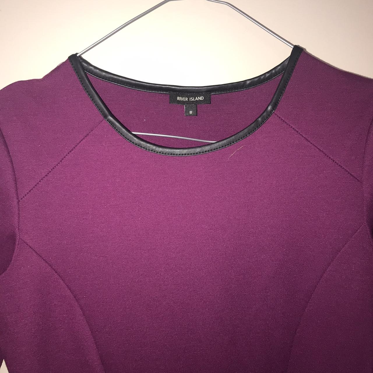 Size 8 river island dress Magenta purple colour with... Depop