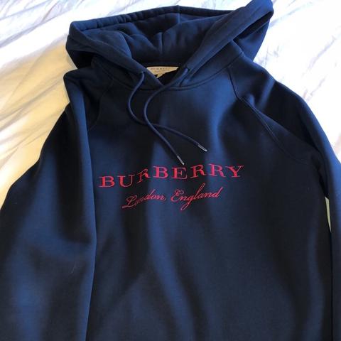 Burberry hoodie hot sale navy