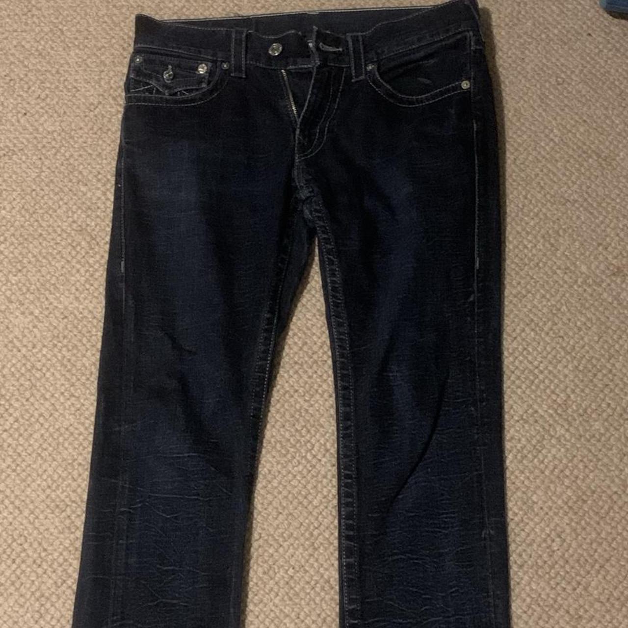 True religion navy skinny jeans 31”, in great condition - Depop