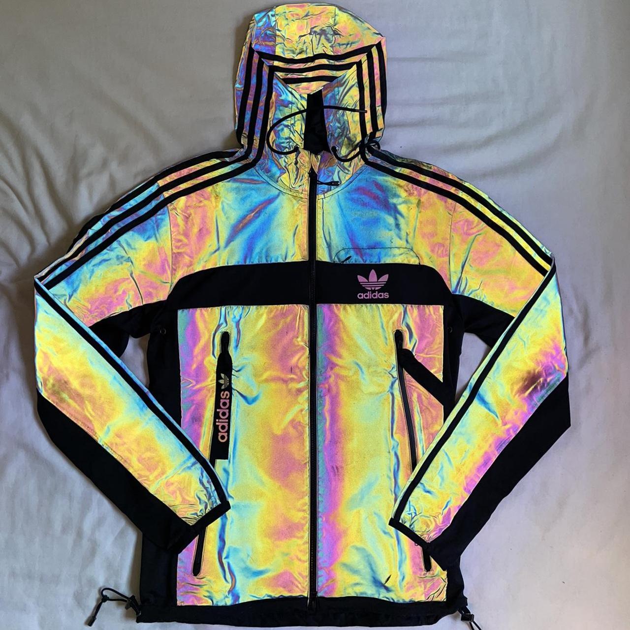 Xeno Multicoloured Reflective Jacket Size... - Depop
