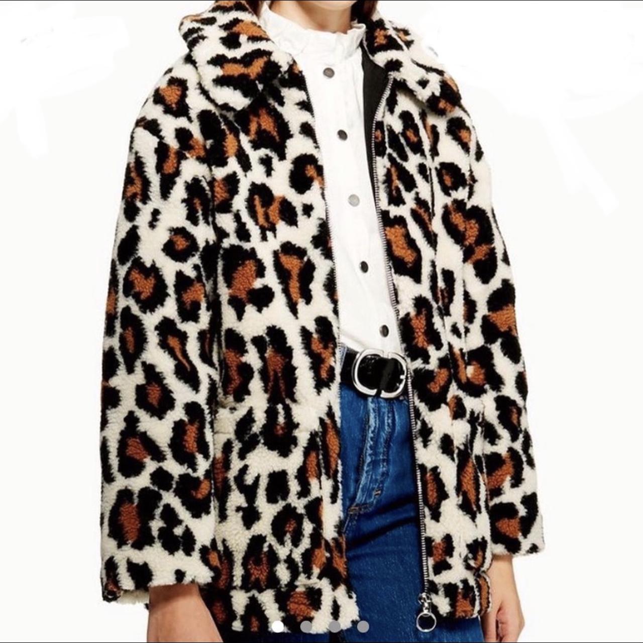 Leopard print 2025 borg jacket