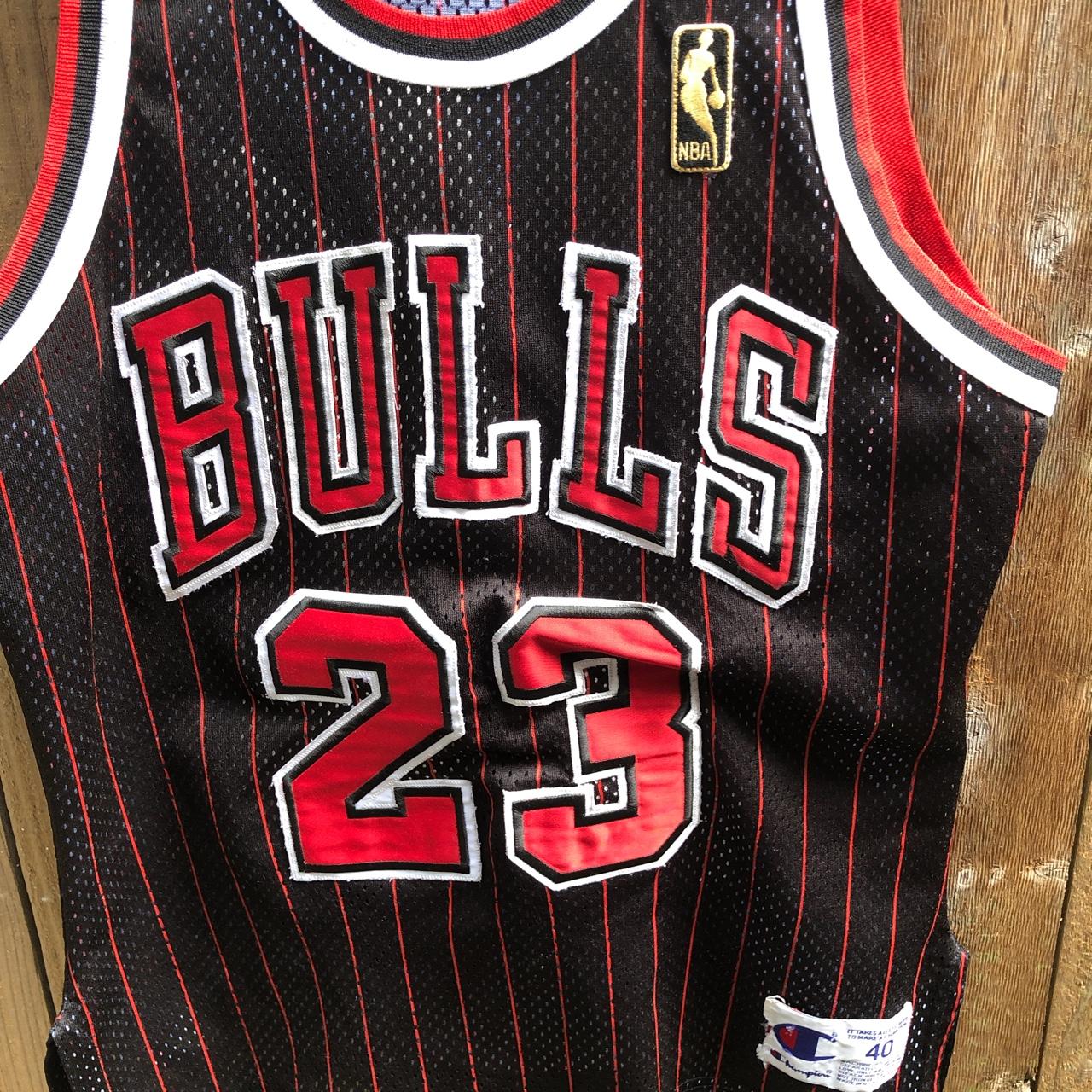 Nike Micheal Jordan Chicago Bulls black pinstripe - Depop