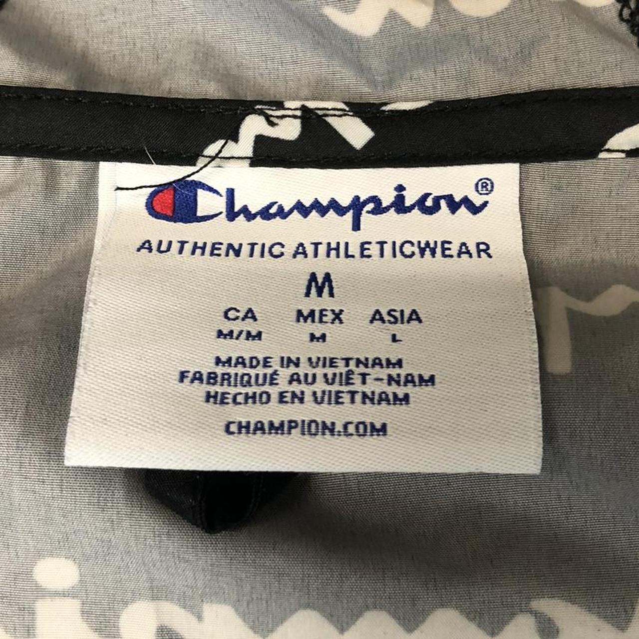 SICK Champion All Over Print Lightweight Windbreaker... - Depop