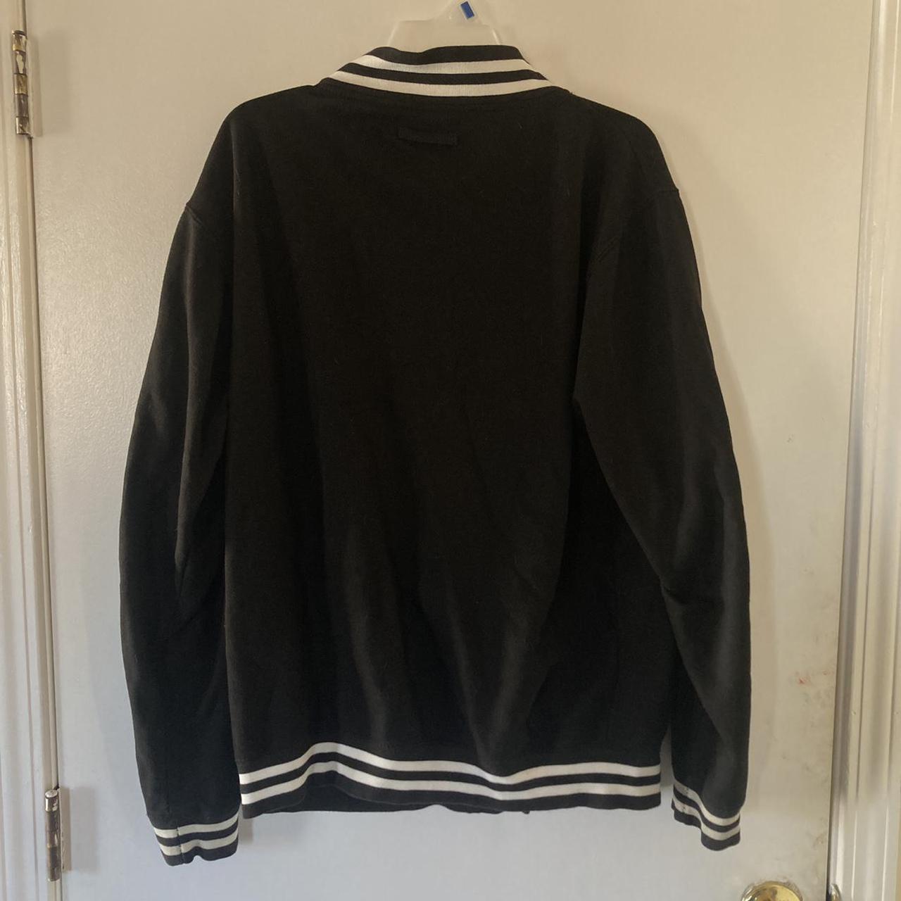 Black Basic Varsity track Jacket. Excellent... - Depop