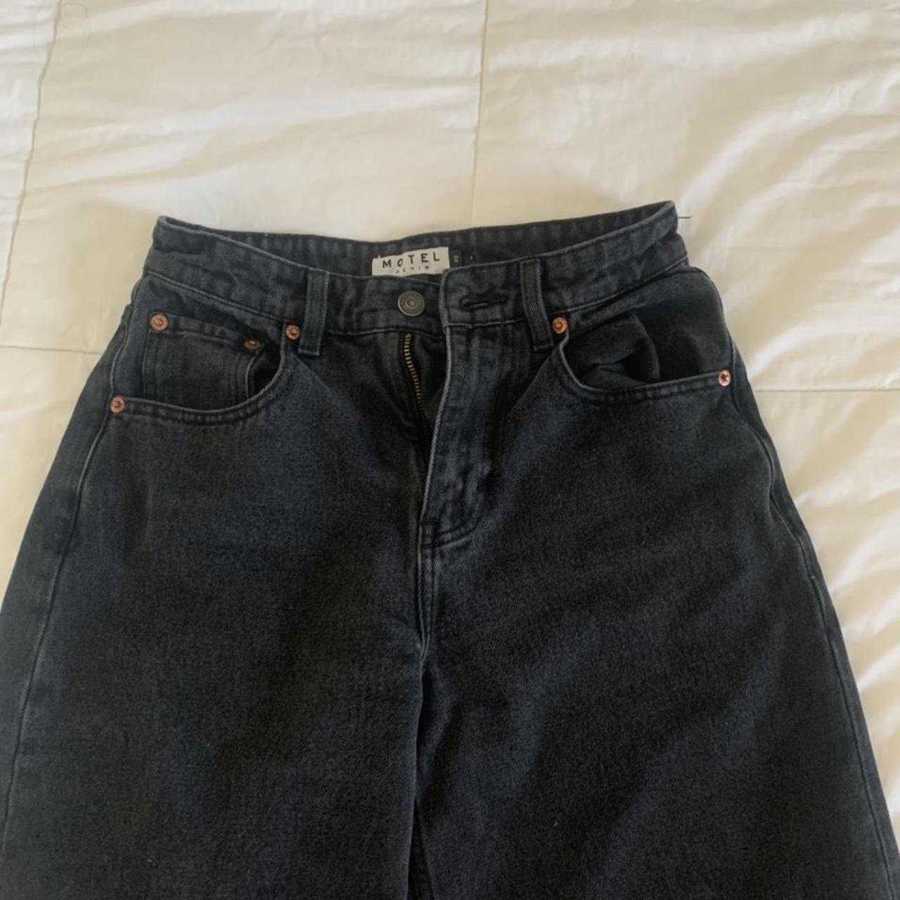 motel rocks wide leg black mom jeans selling for... Depop