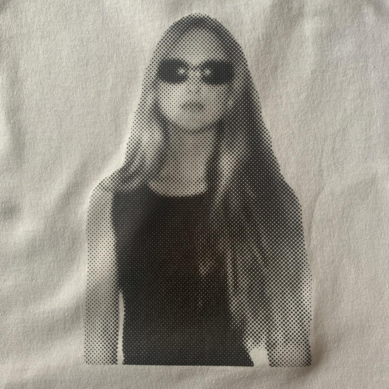 B&W Graphic Devon Aoki Baby Tee So Cute Screen Print... - Depop