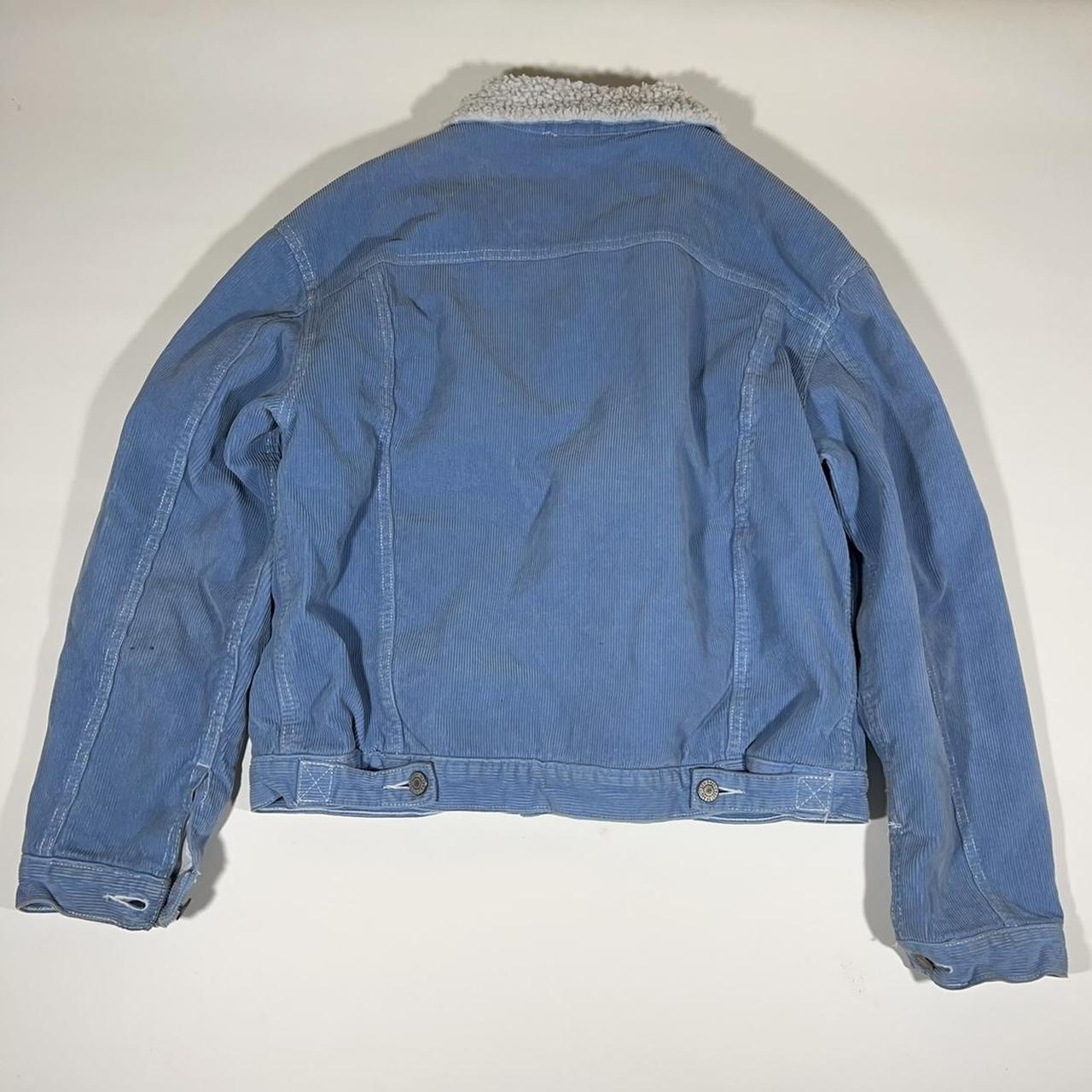 Brandy Melville baby blue corduroy denim jacket /... Depop