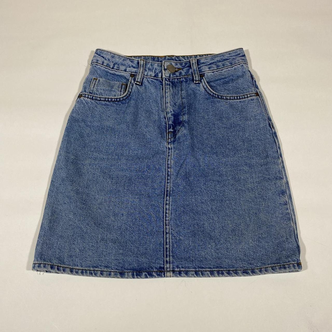 Product Image 1 - Vintage 90s denim midi skirt.