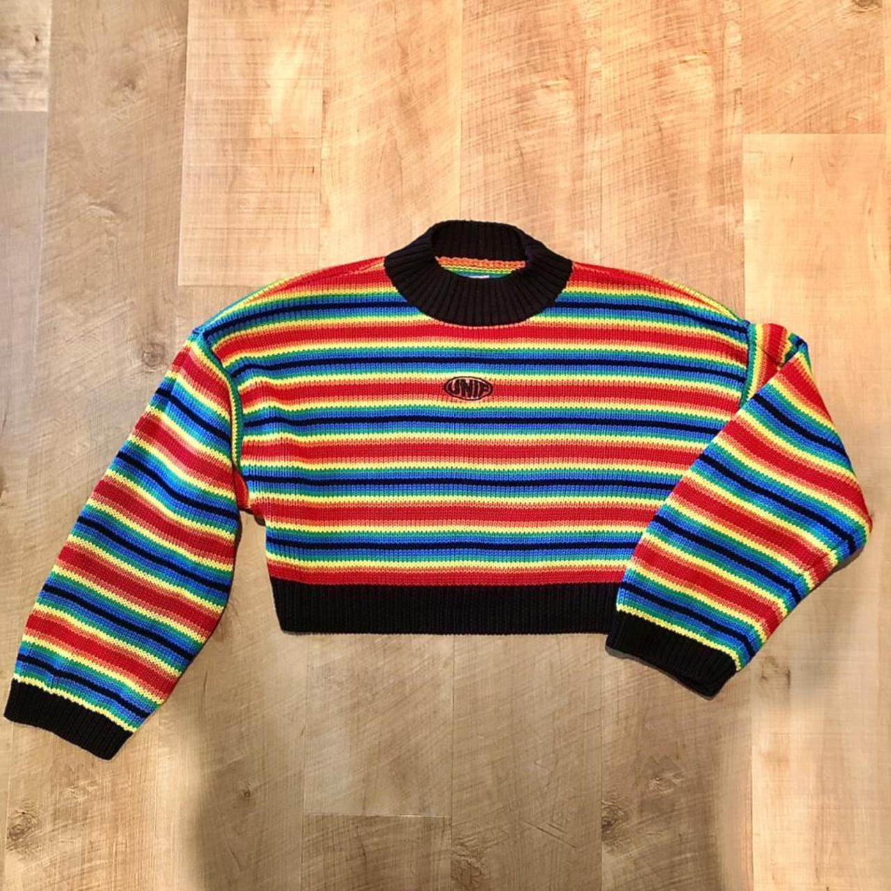 UNIF “Clarissa Sweater” in Rainbow!! 🌈 Size Women’s... - Depop