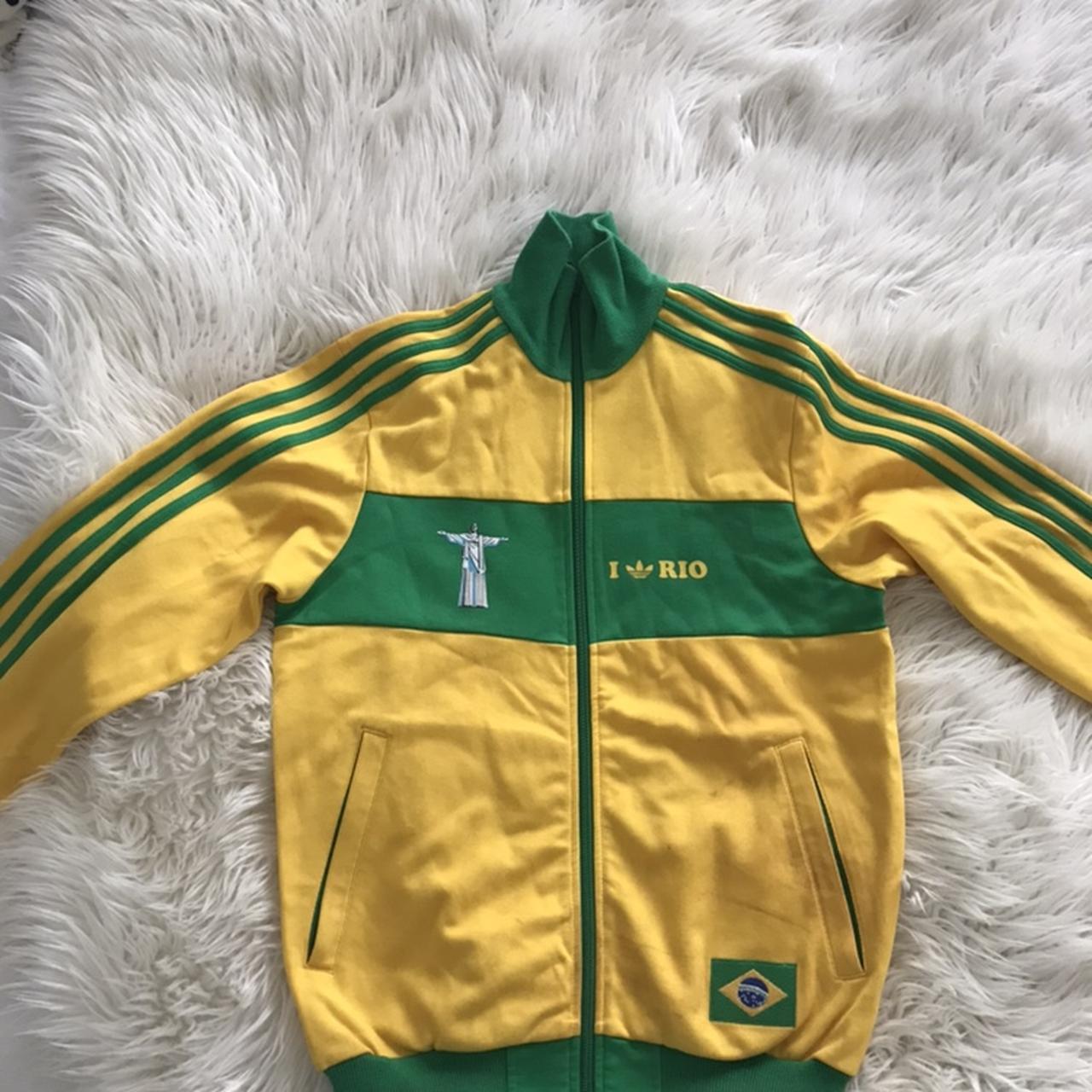 Vintage Brazil Rio De Janeiro Adidas zip up jacket - Depop