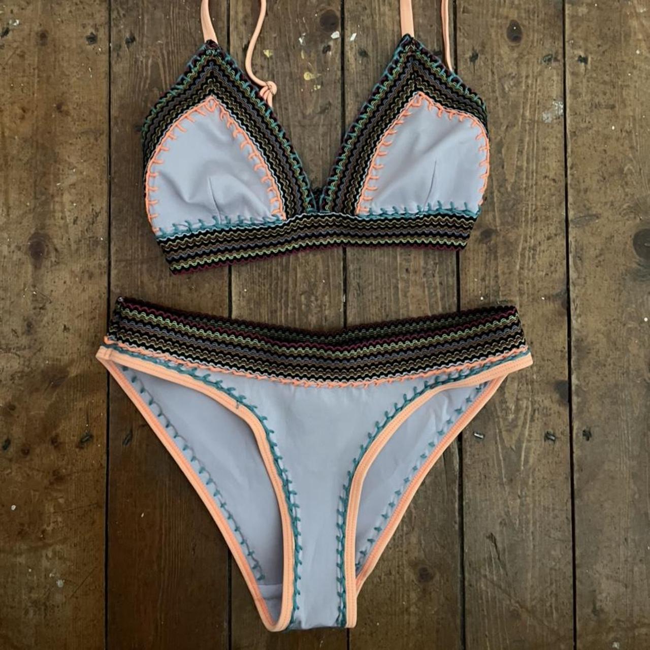 River Island bikini. top size 10 & bottoms size 6.... Depop