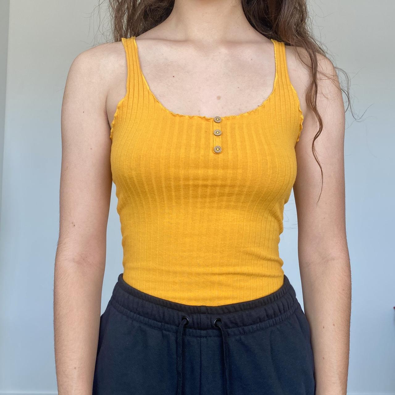 Full Circle Trends Women's Yellow Vest Depop