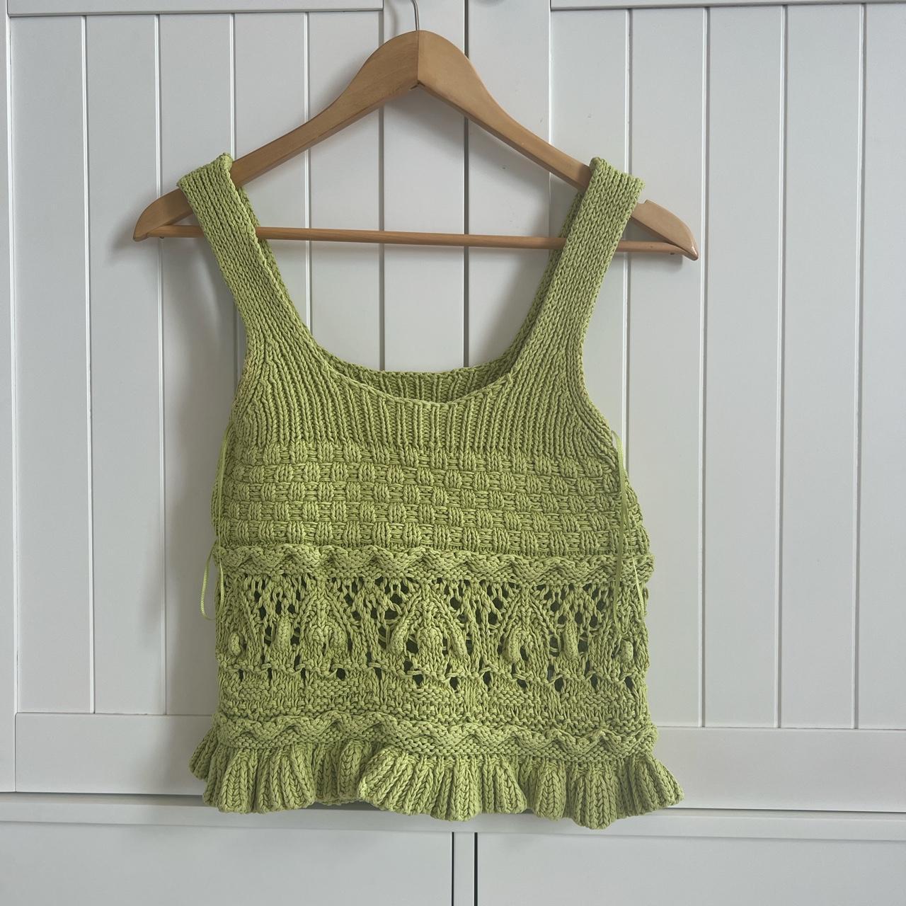 Zara Women's Green Vest Depop