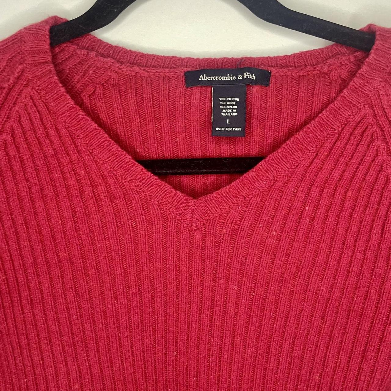 Early 2000s sweater, cotton wool blend, size L,... - Depop
