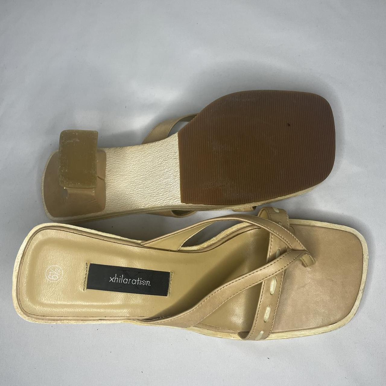 Block heel sandals, 2000s style, size 6.5, square... - Depop