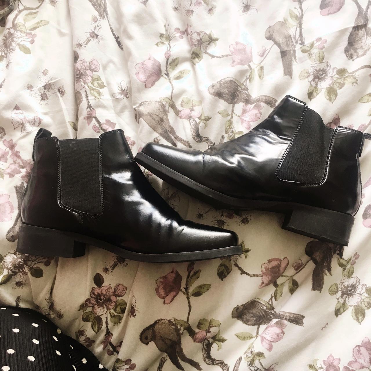 Square Toe Asos Leather Chelsea Boots Asos Square Toe Black