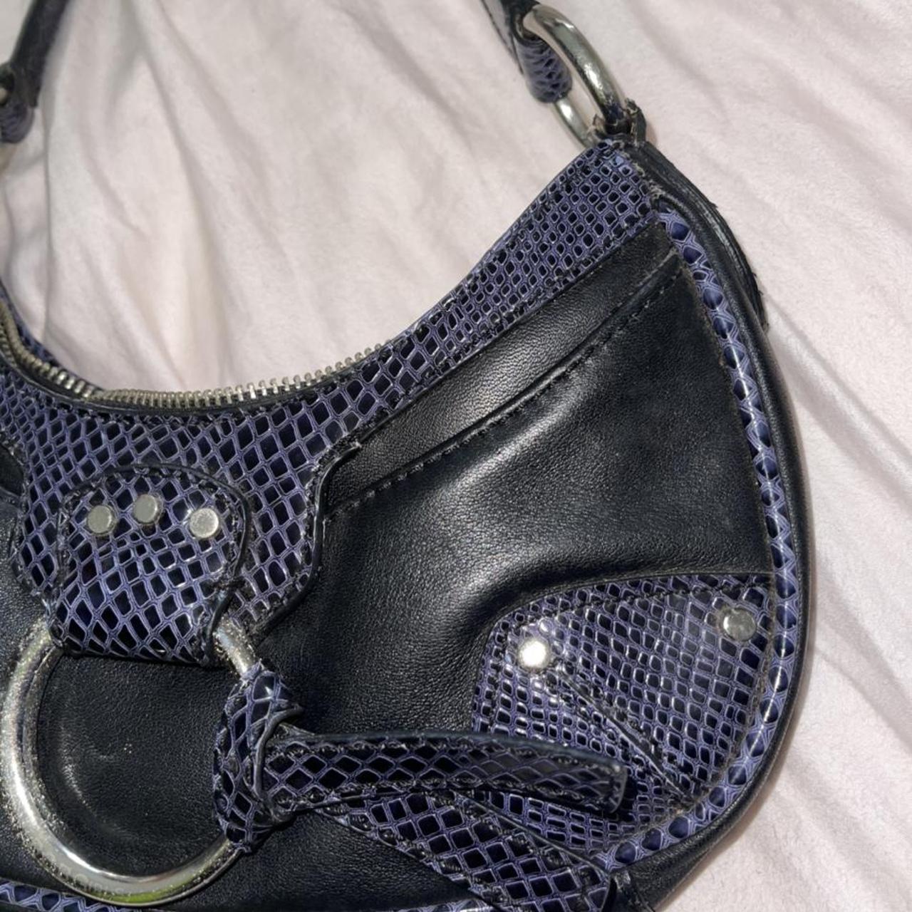 Cute Y2K mini purse with snake print detailing in... Depop