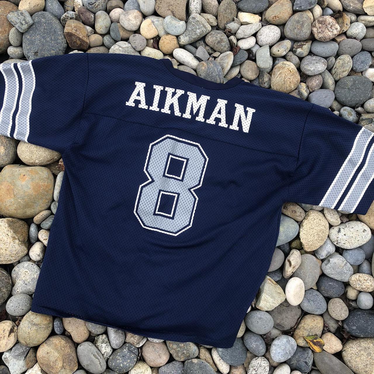 Vintage Troy Aikman Logo 7 Cowboys Jersey Size - Depop