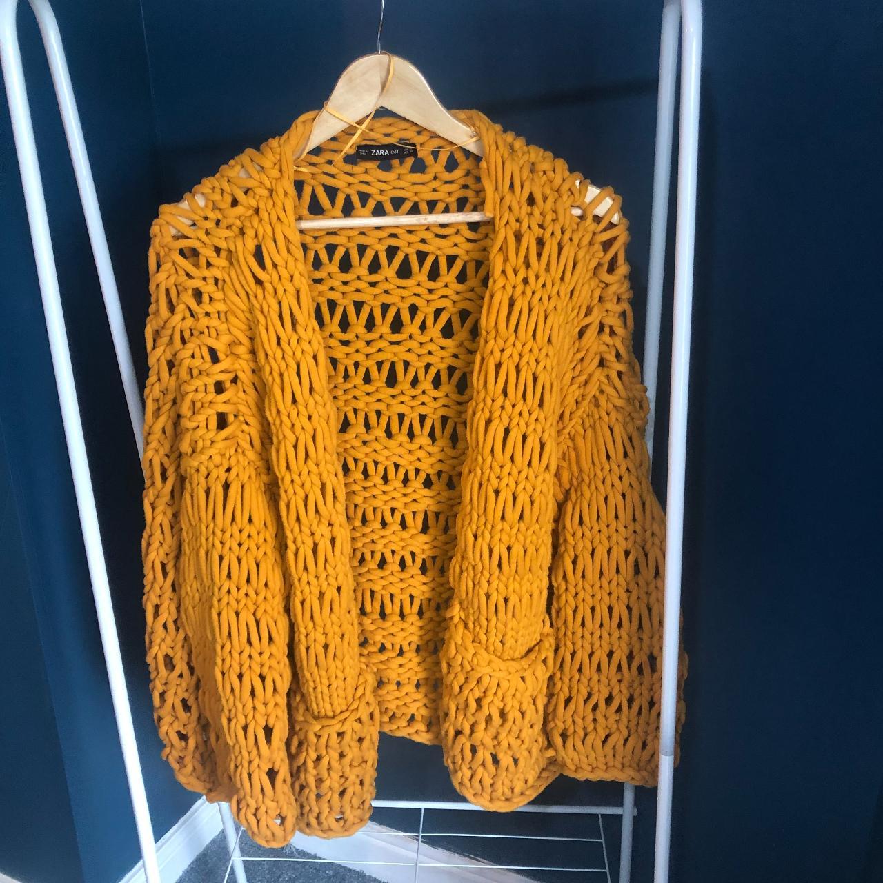 Crochet Cardigan Mustard Yellow Chunky Cardigan Crochet Yellow