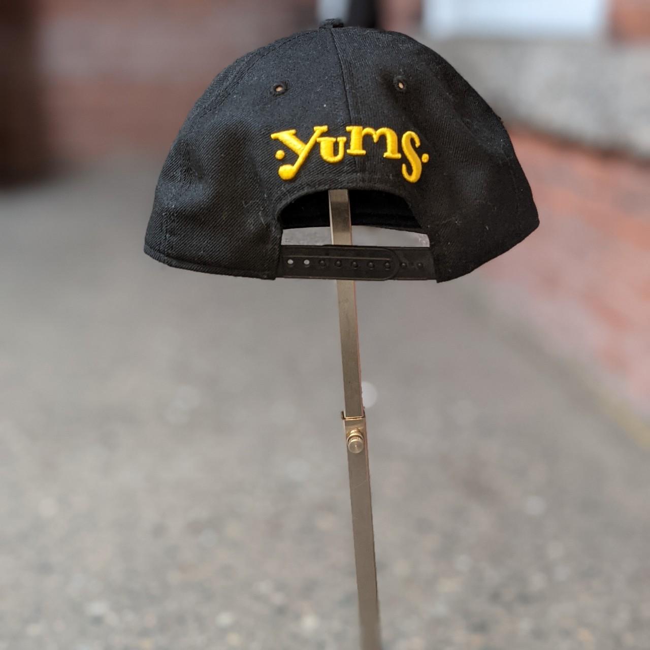 New Era Men's Black and Yellow Hat Depop