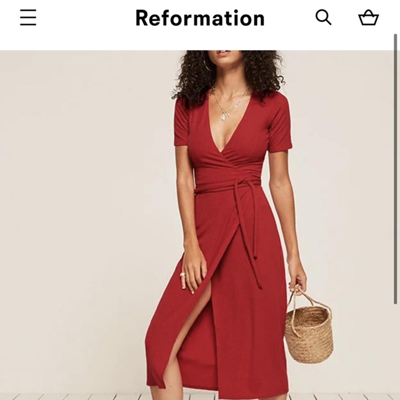 Red Reformation Wrap Dress never worn ...