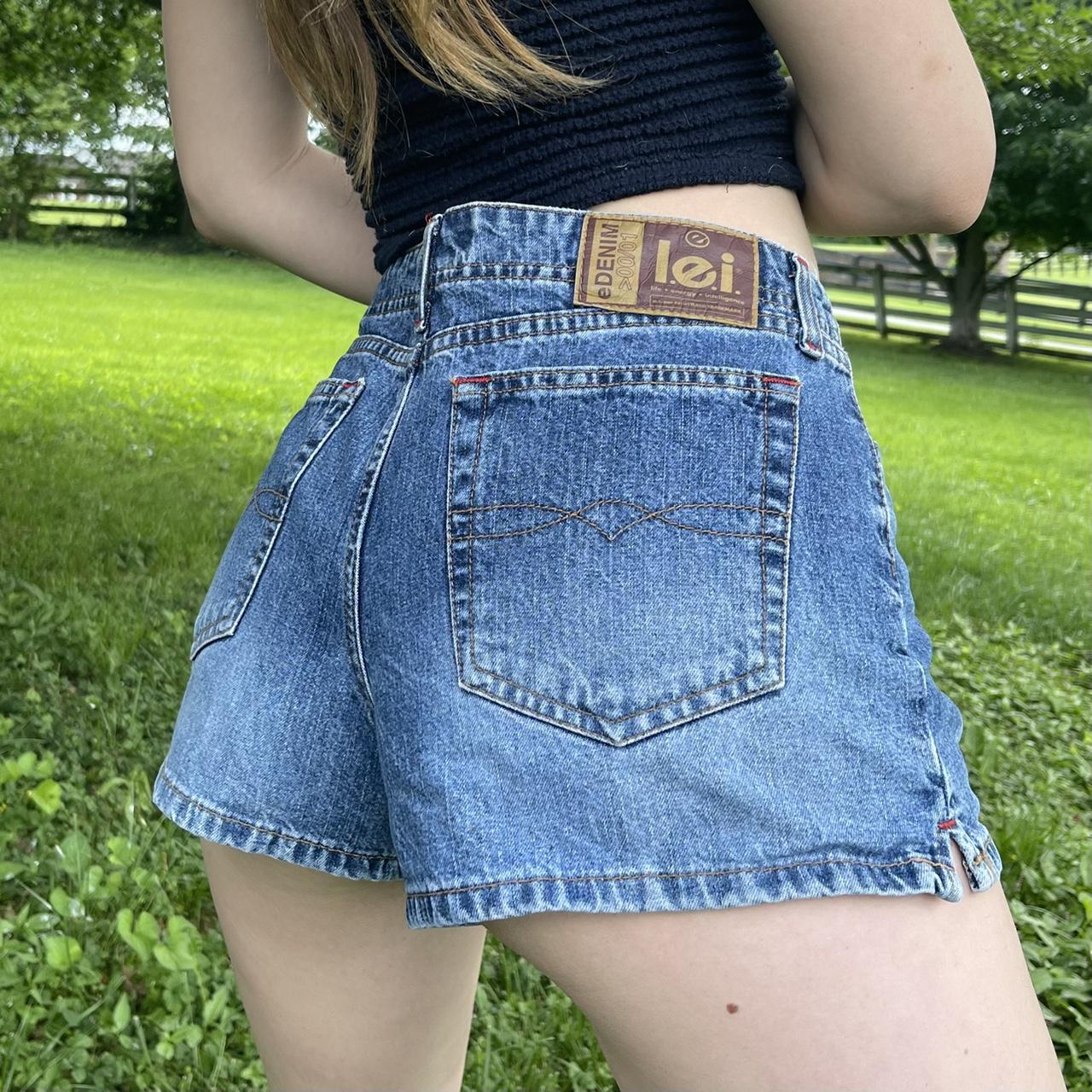 Vintage Denim Shorts By Lei Low Rise Short Shorts Depop