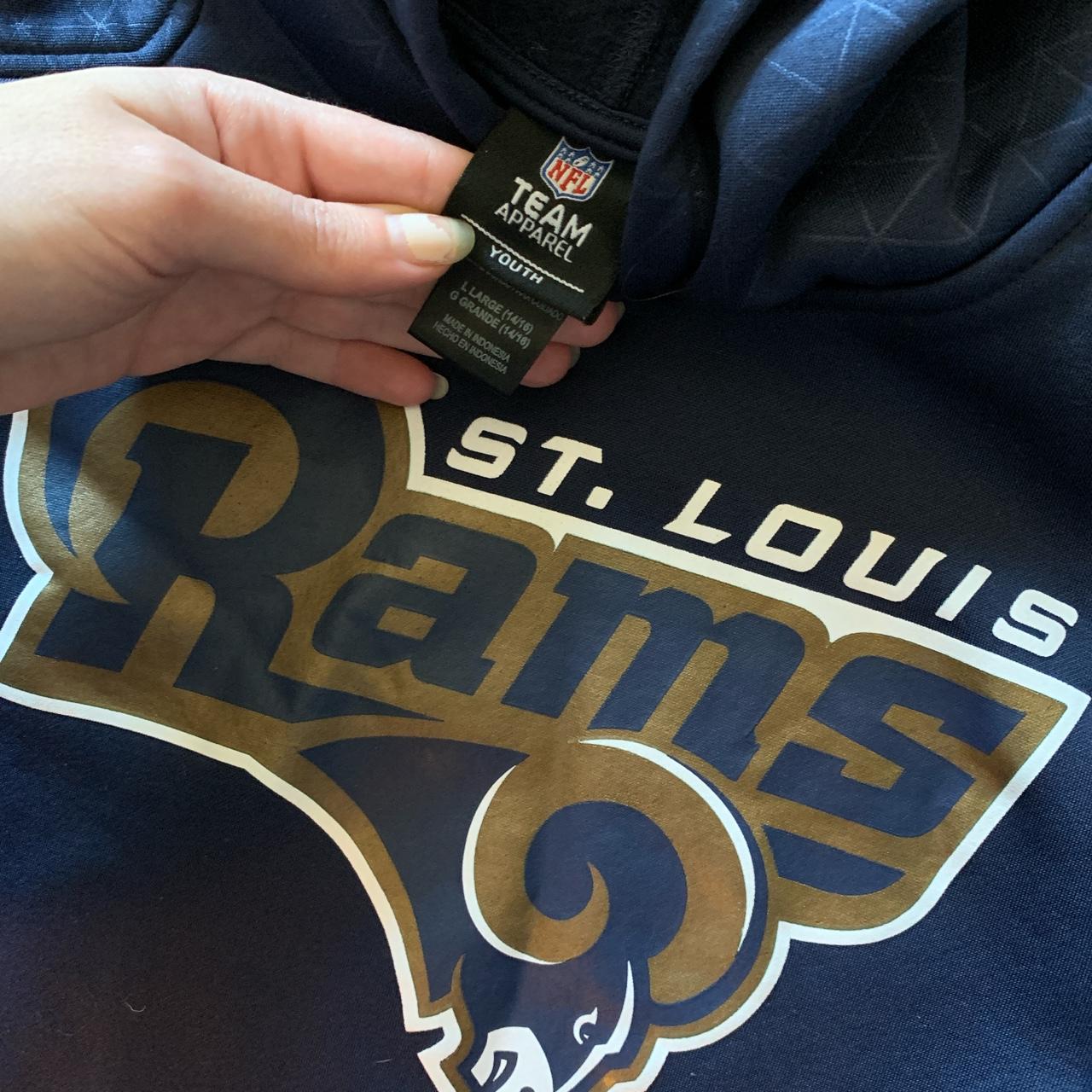 Mint condition St.Louis Rams dark blue hoodie!!